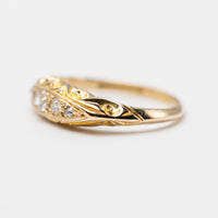 Vintage 18K Old Cut Diamond Ring