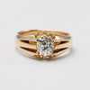 1.41 Carat Old Mine Cut Diamond 18K Gold Signet Ring