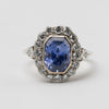 sapphire and diamond ring front