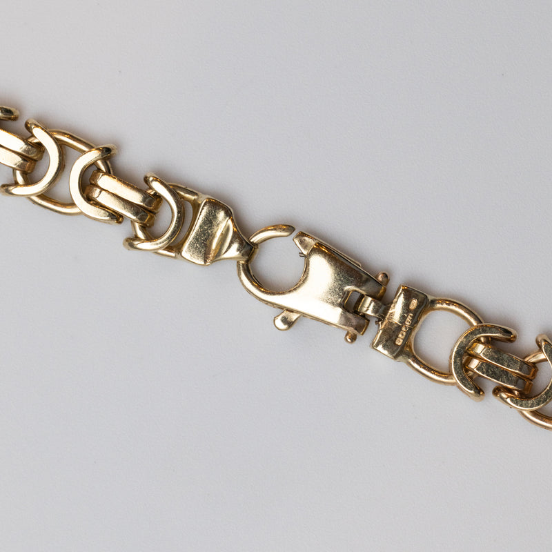 9K Gold Byzantine Bracelet