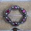 Vintage Ruby And Diamond Brooch