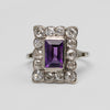 Art Deco Amethyst & Diamond Ring