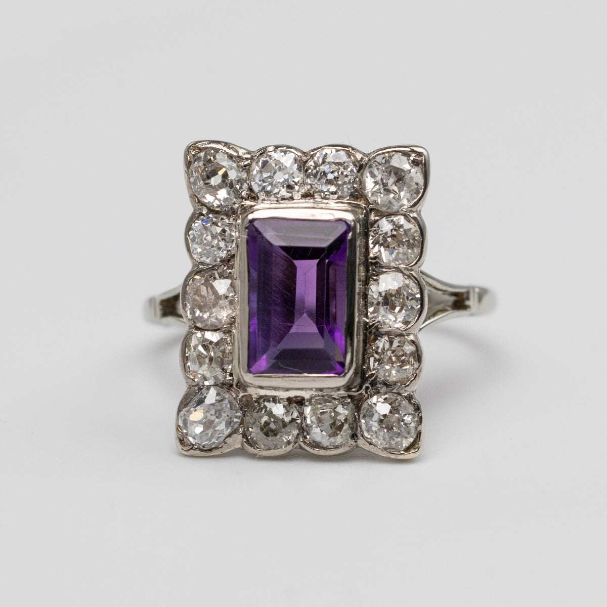 Art Deco Amethyst & Diamond Ring