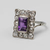 Art Deco Amethyst & Diamond Ring