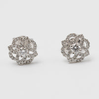 Diamond Flower Earrings 0.42ct