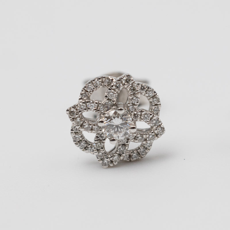 Diamond Flower Earrings 0.42ct