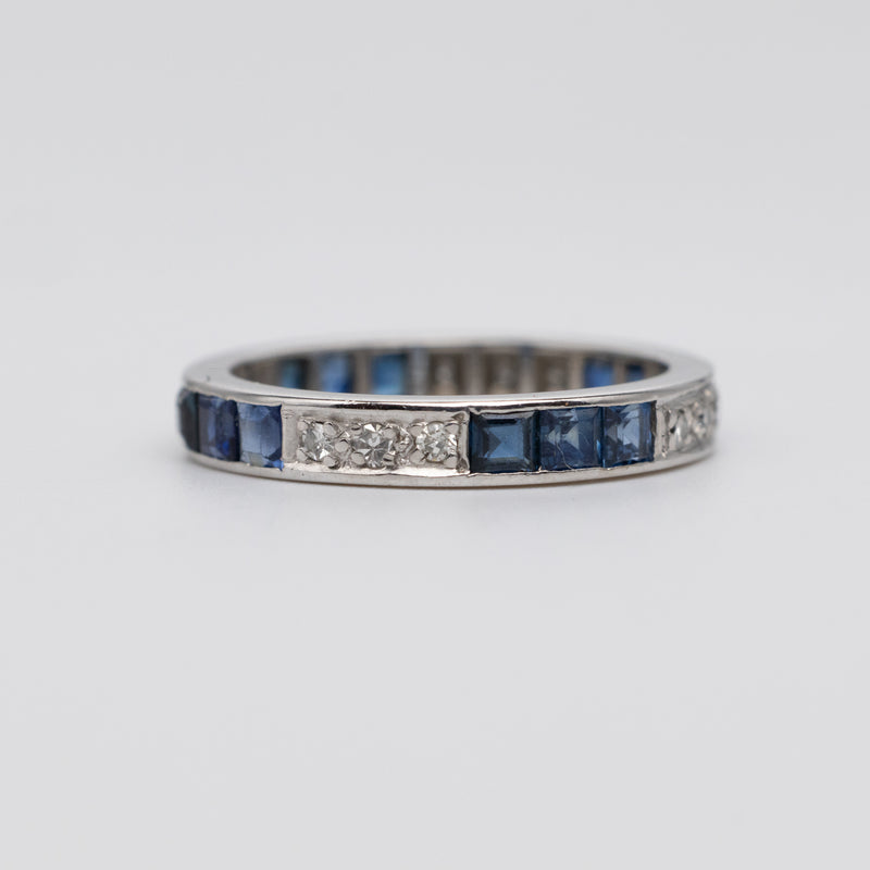 Art Deco Sapphire And Diamond Eternity Ring