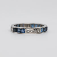 Art Deco Sapphire And Diamond Eternity Ring