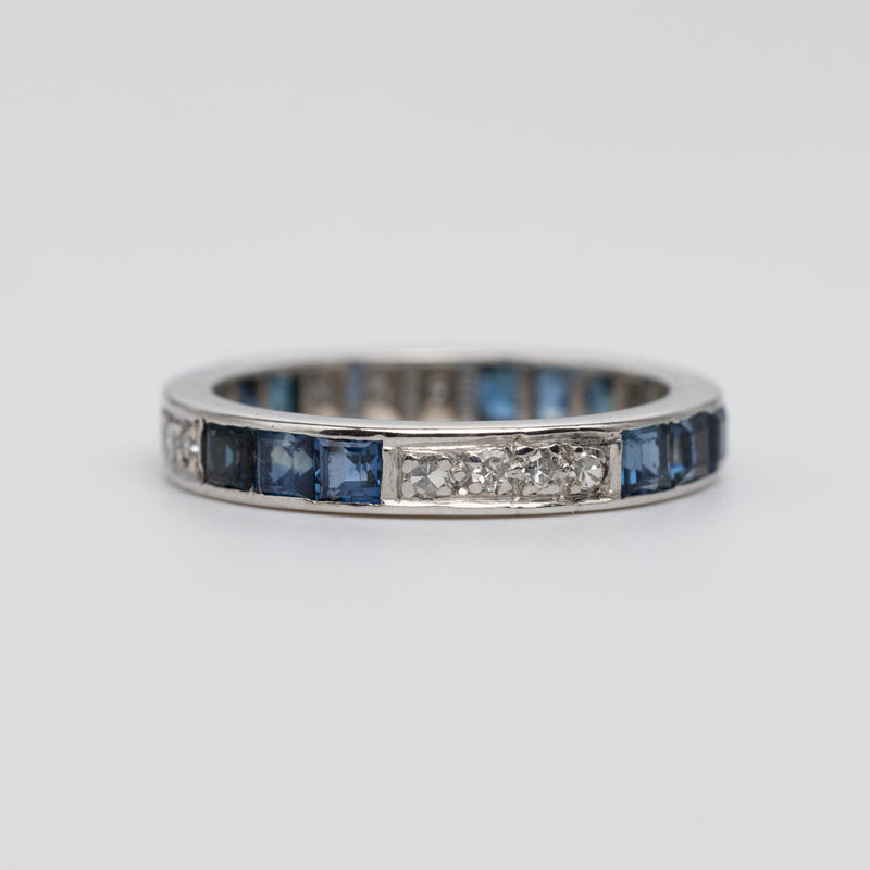 Art Deco Sapphire And Diamond Eternity Ring