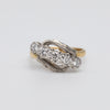Platinum And Gold Diamond Twist Ring