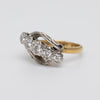 Platinum And Gold Diamond Twist Ring