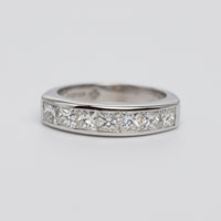 Contemporary 1.05 Carat Princess Cut Diamond Channel Set Ring