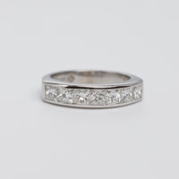 Contemporary 1.05 Carat Princess Cut Diamond Channel Set Ring