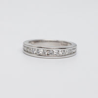 Contemporary Diamond Channel Set Eternity Ring