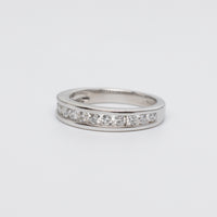 Contemporary Diamond Channel Set Eternity Ring