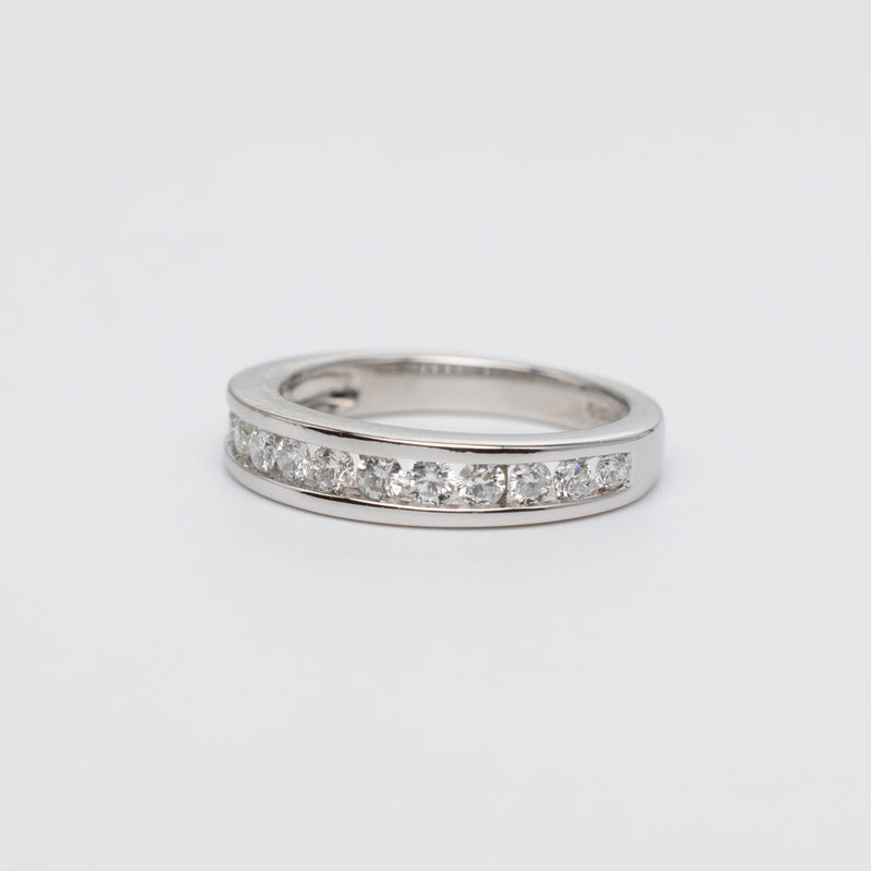 Contemporary Diamond Channel Set Eternity Ring
