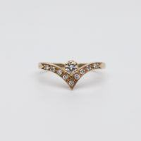 Vintage Diamond Wishbone Ring