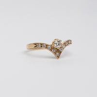 Vintage Diamond Wishbone Ring
