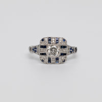 A Pretty Sapphire And Diamond Ring