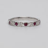Ruby And Diamond White Gold Eternity Ring