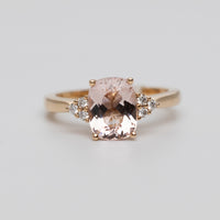 Rose Gold Morganite And Diamond Ring