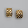 Cognac Diamond Gold Clip-On Earrings