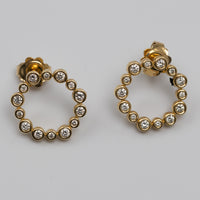 Gorgeous Bezel Set 0.52 Carat Diamond Earrings