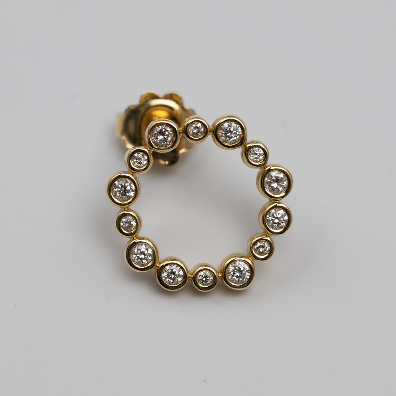 Gorgeous Bezel Set 0.52 Carat Diamond Earrings