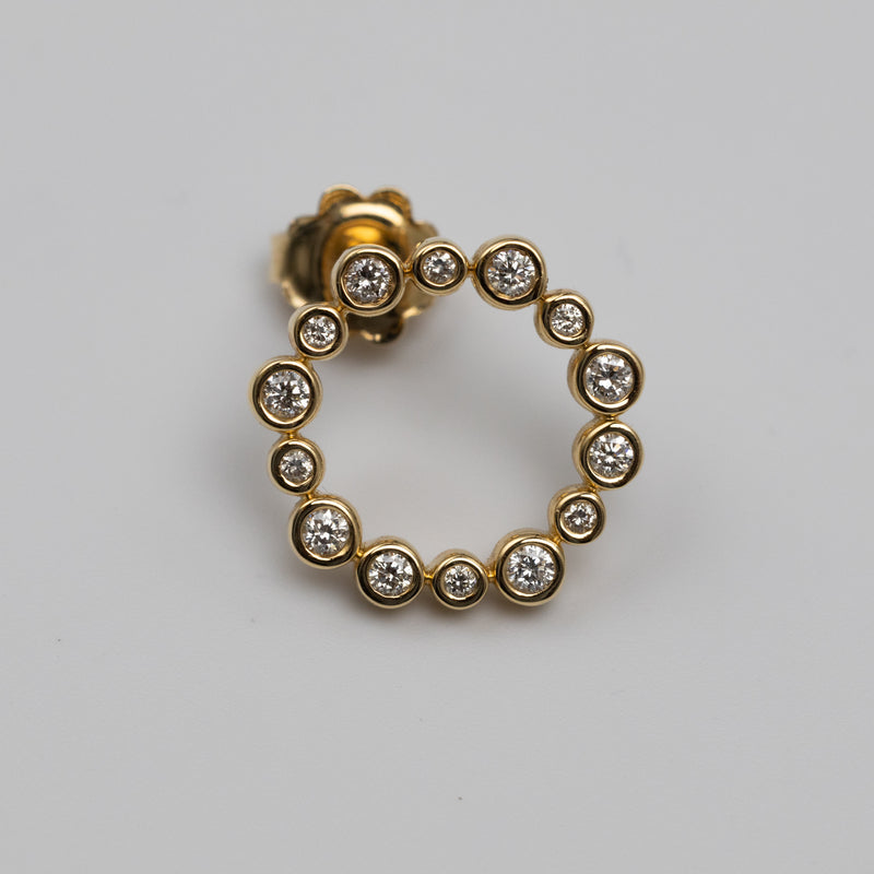Gorgeous Bezel Set 0.52 Carat Diamond Earrings