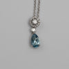 Aquamarine And Diamond Pendant