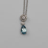 Aquamarine And Diamond Pendant