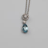 Aquamarine And Diamond Pendant