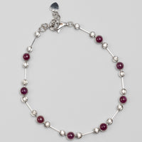 Cabochon Ruby And Diamond Bracelet
