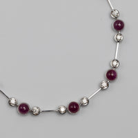Cabochon Ruby And Diamond Bracelet