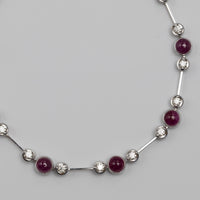 Cabochon Ruby And Diamond Bracelet