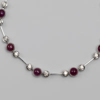 Cabochon Ruby And Diamond Bracelet