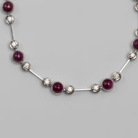 Cabochon Ruby And Diamond Bracelet