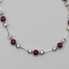 Cabochon Ruby And Diamond Bracelet