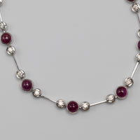 Cabochon Ruby And Diamond Bracelet