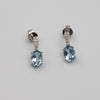 Aquamarine And Diamond Earrings