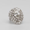 Vintage Old Cut 2.4 Carat Pear Shaped Diamond Cocktail Ring