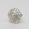 Vintage Old Cut 2.4 Carat Pear Shaped Diamond Cocktail Ring