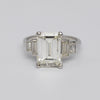 Vintage GIA Certified 3.7 Carat Emerald Cut Diamond Engagement Ring