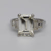 Vintage GIA Certified 3.7 Carat Emerald Cut Diamond Engagement Ring