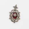 Victorian Garnet And Rose-Cut Diamond Pendant