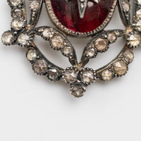 Victorian Garnet And Rose-Cut Diamond Pendant