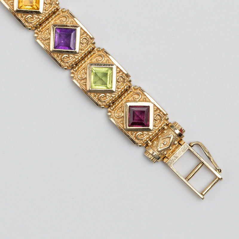 Retro Multicoloured 14K Bracelet