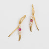 22K Ruby And Diamond Earrings