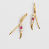 22K Ruby And Diamond Earrings