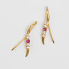 22K Ruby And Diamond Earrings